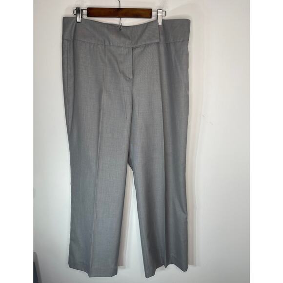 Larry Levine slacks pants women's size 18 gray lined work career wear trousers - Picture 1 of 15